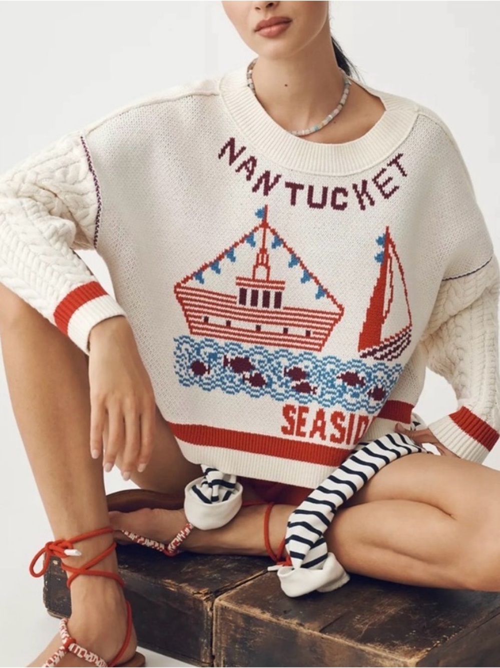 Anthropologie Maeve Nantucket Sweater - Picture 2 of 3